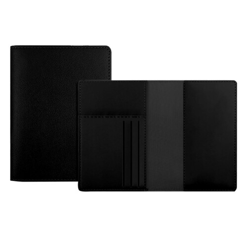 Leather Passport Wallet Black 1 Pack 2