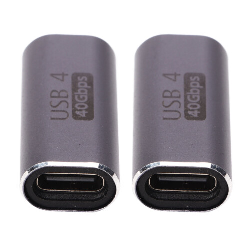 USB-C Female-to-Female Adapter 40Gbps 100W 2 Pack 1