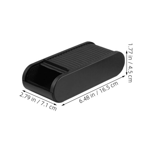 Monedero para salpicadero de coche, plástico negro, 2 unidades 1