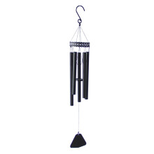 Carillon éolien d'extérieur, son grave, 91 cm (36 pouces), 5 tubes, noir