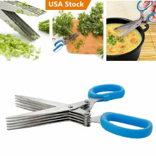 5-blade kitchen scissors for paper, herbs, and pasta
