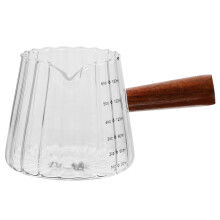 Kaffekopp Mugg Mätkanna Gräddkanna för Flytande Skala Design Liten Trä Mjölk Tekanna