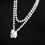 Colier de perle artificiale cu cluster de sticlă, lung, roșu, aniversar 5