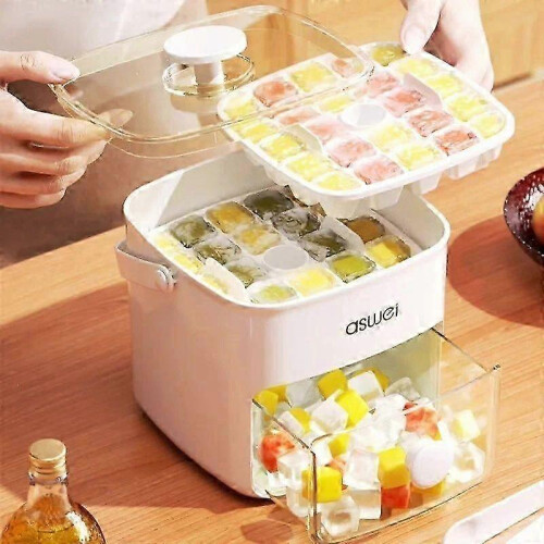 Portable Ice Maker, 48-cube Capacity, One-click Ice Release, Stackable, Temperature-resistant, for Home Kitchen Bar RV Events Summer Entertaining 1