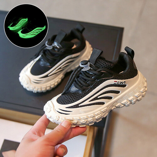 Kids Luminous Sneakers Black Size 35 1