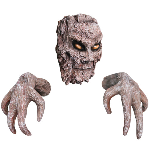 Set di 3 pezzi per decorazioni esterne a forma di albero per Halloween e Pasqua. 1