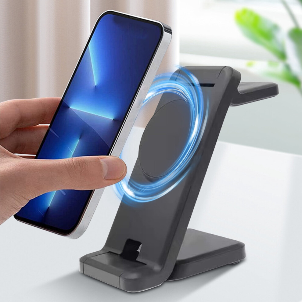 Txmfgh Foldable 15W Wireless Charging Station 3-In-1 972700674570