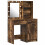 VidaXL vidaXL Dressing Table Set with Drawer 2 pcs Smoked Oak Engineered Wood 4