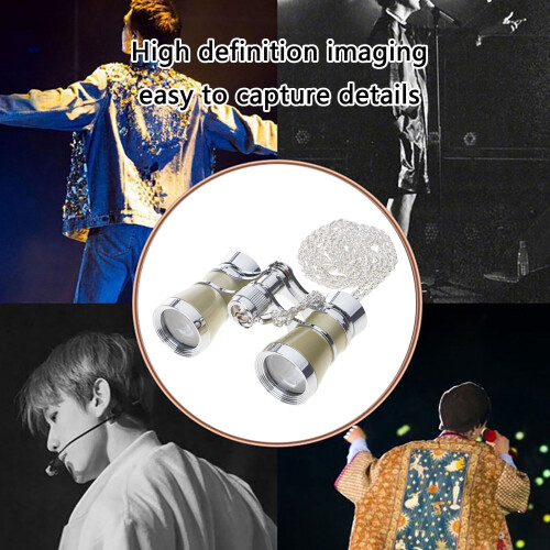 Vintage opera glasses with chain 2x magnification 1