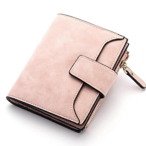 Women's Short Wallet, Solid Pattern, Casual Style, Small Zipper, PU Main Material, Polyester Lining, Slim Card Holder Purse 2