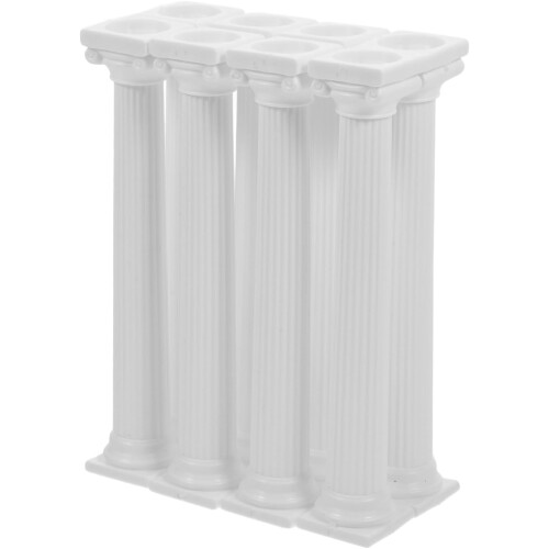 Romersk søjle kageplader plastik 8 stk. 17 cm 1