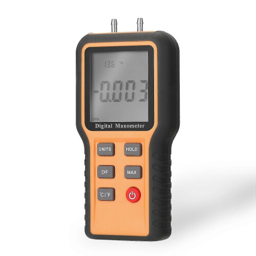 Digital Manometer LCD Display,   Switchable, 12 Adjustable Pressure Units, Differential Pressure Measure for HVAC Ventilation Systems 1
