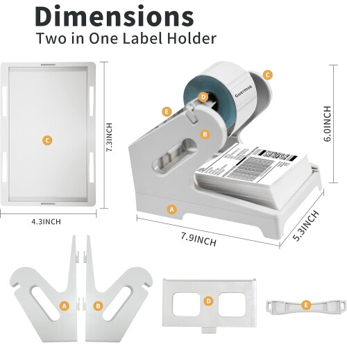 Thermal shipping label holder for rolls and fan-fold 1 pack 1