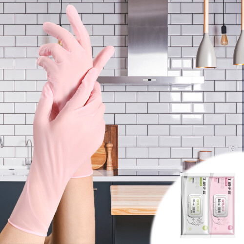 Quinlirra disposable nitrile dishwashing gloves, 2
