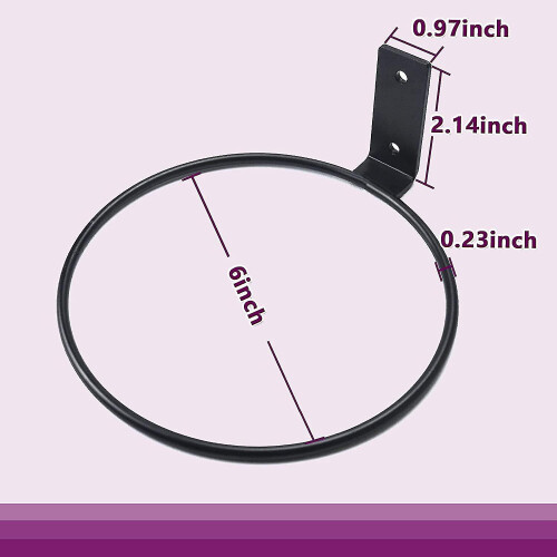 Suporte para Vaso de Parede de Ferro, 6 Polegadas, 3 Unidades, Capacidade 20 lbs 1