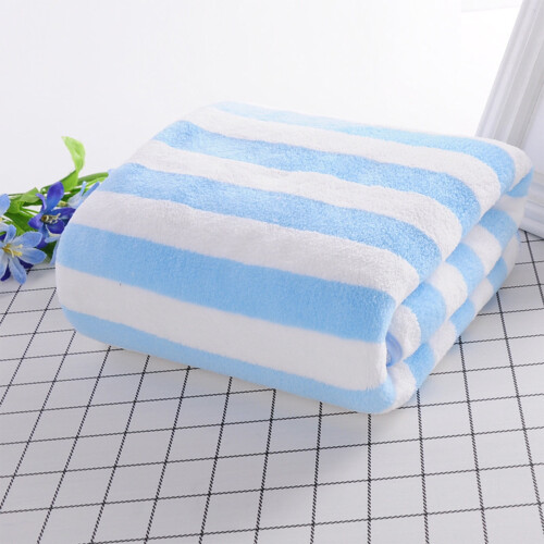 Karymi Soft Striped Bath Towel 70x140cm Quick-Dry Absorbent 1