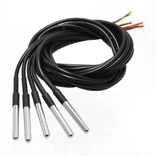DS18B20 Digital Temperature Sensor, 2pcs, 1m Waterproof Cable, 3.3V-5V, compatible with Arduino Raspberry Pi, 1-Wire Multiple Sensors Support 1