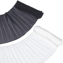 Ruban en mousseline de soie, organza, 8 yards, 2 couleurs, bordure à volants, tissu en mousseline tissée pour la décoration des cols et manches de
