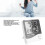 Termometro e igrometro digitale per interni, alta precisione, ampio display, funzione sveglia, materiale ABS, per casa e camera da letto. 4