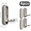 Hopfällbara väggkrokar zinklegering 4-pack silver 5