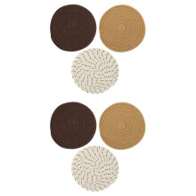 Ronde, hittebestendige en antislip placemats van katoen (6 stuks)