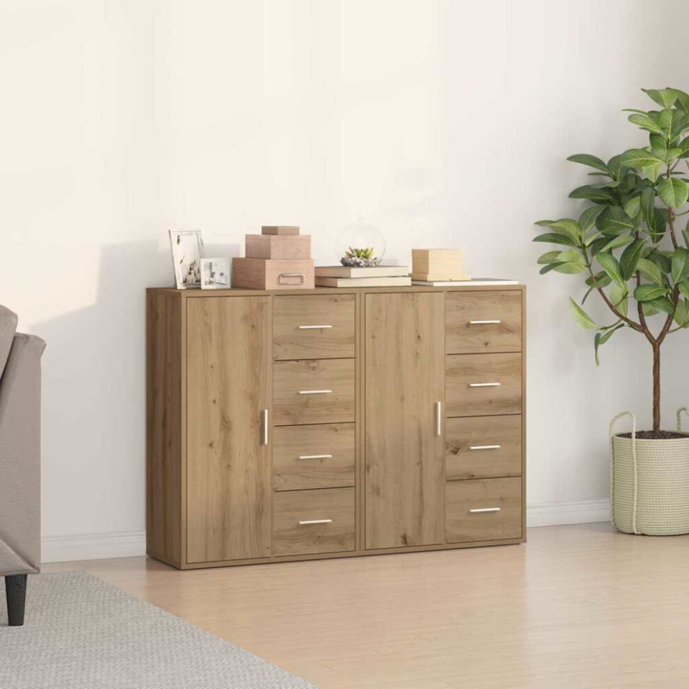 Vidaxl Sideboard 2 Pcs Artisan Oak 60 X 31 X 84 Cm Engineered Wood