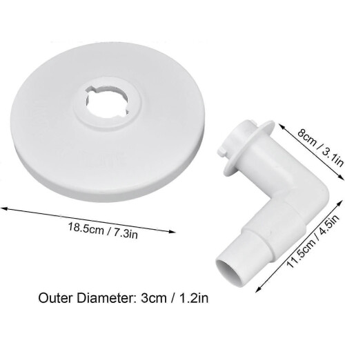 Placa de Vácuo para Skimmer de Piscina Compatível com Sistemas Skimmer, Ângulo 90, Construção Plástica Resistente 1
