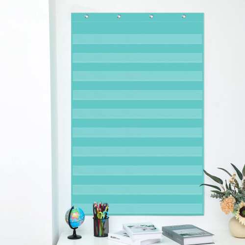 Clear Pocket Chart for Classroom or Home Use 10 Pockets 2