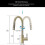 Kitchen Faucet, Brushed Gold, Pull Out Spray, 360 Degree Swivel, for Kitchen Sink Use 3