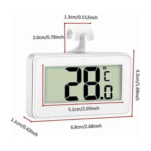 Analog Refrigerator Thermometer with Hook Panel for Easy Placement, Stainless Steel, Temperature Range -20C to 60C 1