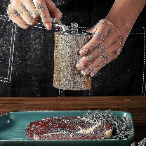 Moedor Manual de Ervas e Especiarias com Configuração Ajustável e Cabo de Madeira 1