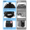 Black swim backpack with wet pocket 40 x 47 cm 4