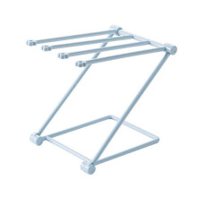Foldable Towel Rack, PP Material, Space Saving, Grid Draining Design for Bathroom Kitchen Countertop Storage