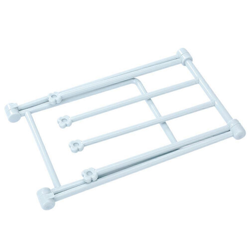 Foldable Space Saving Towel Rack, PP Material, Grid Draining Design for Bathroom Kitchen Countertop Storage 2