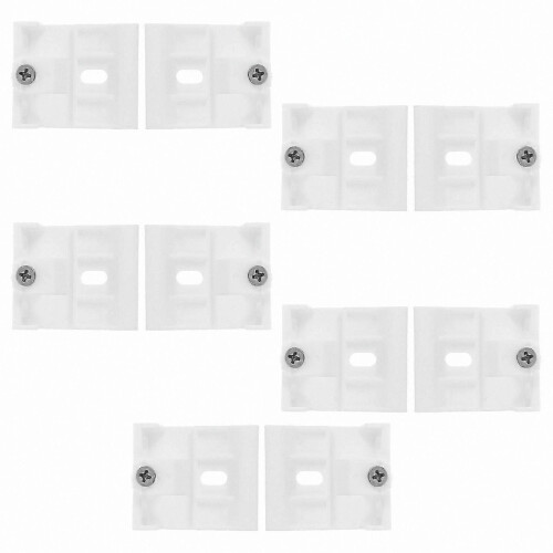 Universal Mounting Brackets for Pleated and Cellular Blinds, White Plastic Support Clips 1