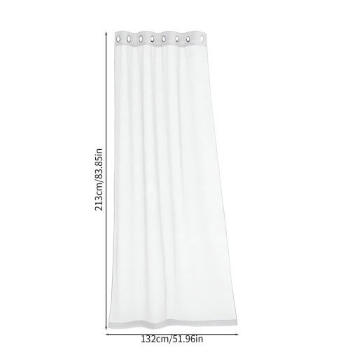 Cortinas externas impermeáveis com ilhós e acabamento transparente (pacote com 2) 2