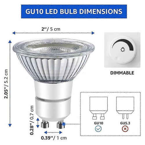 Lâmpada LED Dimmable Compatível com Exaustor 6W 550 Lumens IP65 3000K 6500K 120V 1