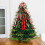 Red Christmas tree bow decoration 10 pcs 4