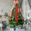 Red Christmas tree bow decoration 10 pcs 5