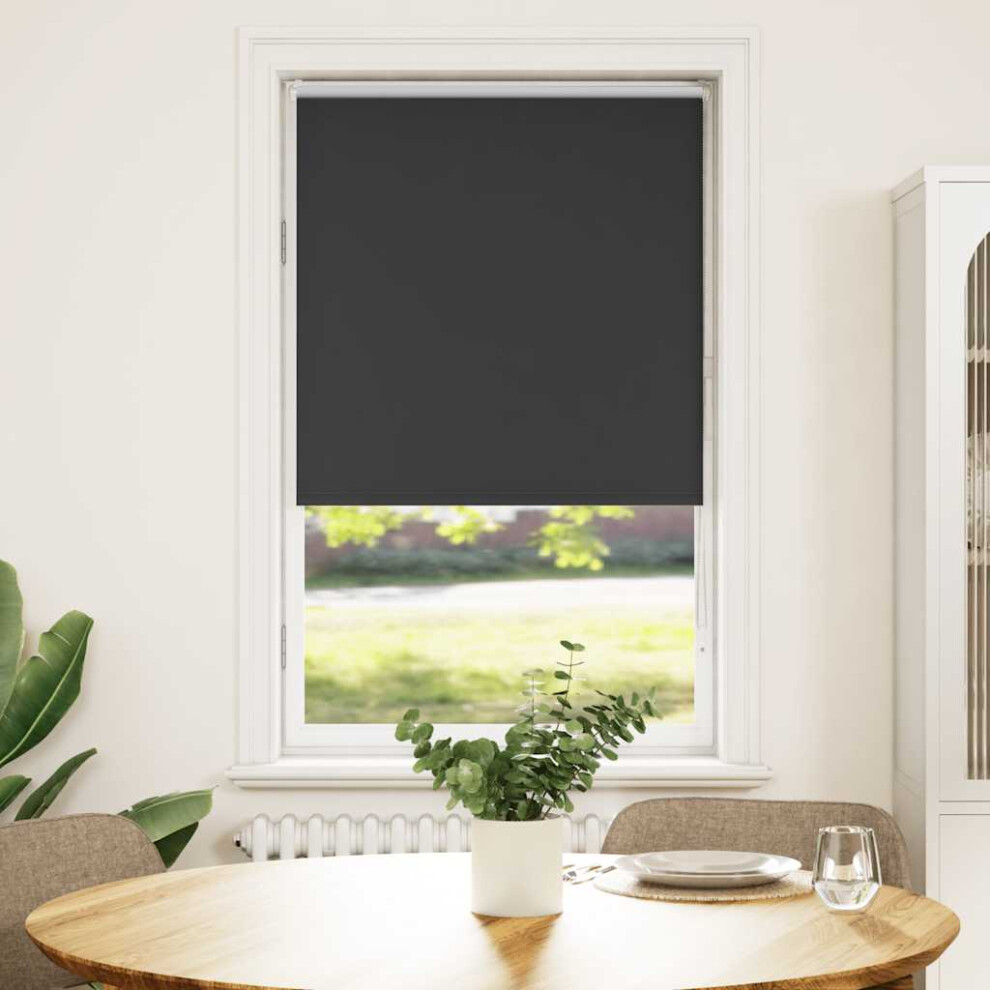 Vidaxl Roller Blind Blackout Black 65X130 Cm Fabric Width 60.7 Cm Polyester