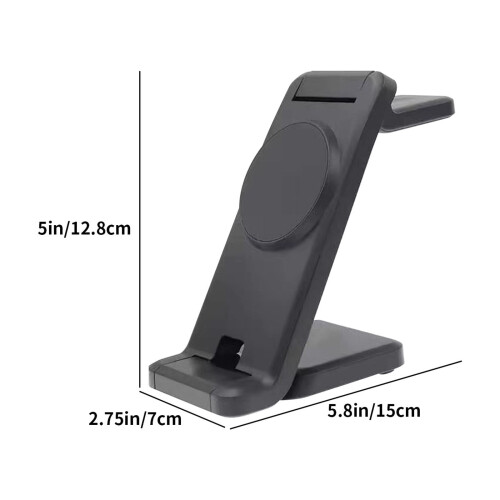 Ασύρματος φορτιστής Lmueinov Foldable 15W για Android & iOS, συμβατός με τηλέφωνα, ρολόγια, 2