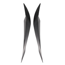 2Pcs Carbon Fiber Front Plated Headlight Cover Light Lamp Eyelid Eyebrow Trim ABS for - F30 F35 2013-2019