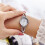 Women's Silver Waterproof Bangle Watch 3