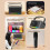 Portable karaoke speaker with 2 wireless mics, black 6