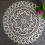Rund bordmatte med blondeblomsterbroderi, 30 cm 2