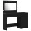 VidaXL vidaXL Dressing Table with Mirror Lights 2 pcs Black Engineered wood 4