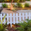 White plastic garden fence panels adjustable reusable 6