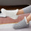 Fleece-Lined Slipper Socks Gray with Grippers 7