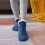 Slipper Socks Fleece-Lined Blue with Grippers 2