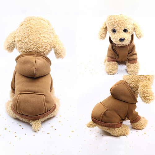 Jacenvly polyester hooded dog sweatshirt with pocket 2